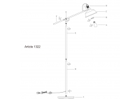 Lampa Stojąca Nove Szara