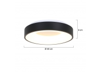 Plafon Ringlede XL Czarny