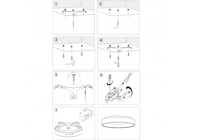 Plafon Ringlede M Mosiądz