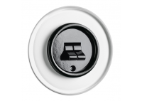 Włącznik dźwigniowy podwójny do ramki szklanej THPG PT czarny