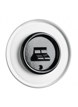 Włącznik dźwigniowy podwójny do ramki szklanej THPG PT czarny