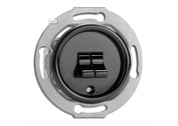 Włącznik dźwigniowy podwójny do ramki szklanej THPG PT czarny